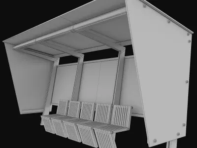 Bus Station 3 3D model purchase
