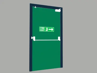 Exit Door Low-poly 3D model purchase