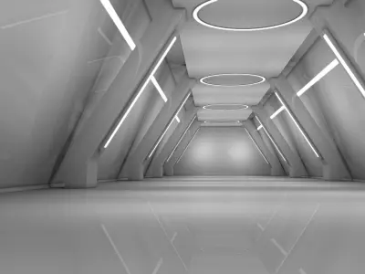 Sci Fi Interior 3D model 32