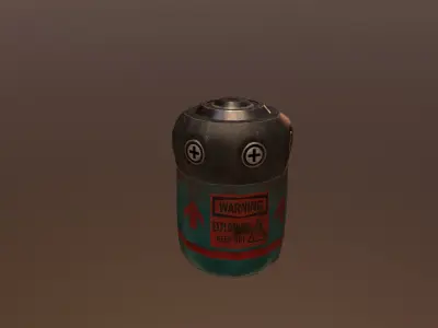 Sci-Fi Battery Cell  Low-poly 3D model