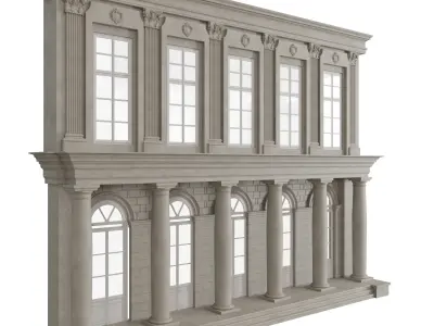 Facade classic house 2 3D model