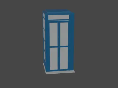 Old Telephone Booth 3D model purchase