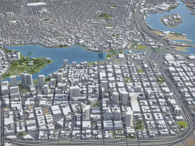 Oakland  Low-poly 3D model