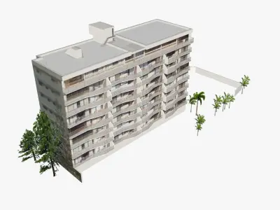 Queensleigh Holiday Apartments Low-poly 3D model