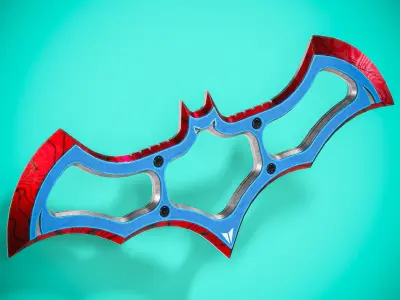 Batman Batarang PBR Low-poly 3D model