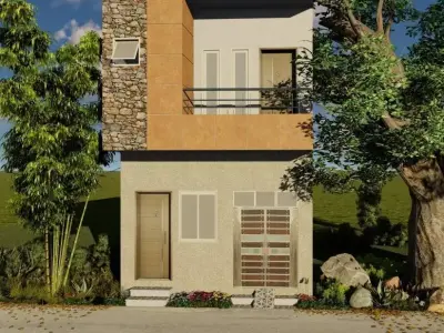 3 Marla House Low-poly 3D model