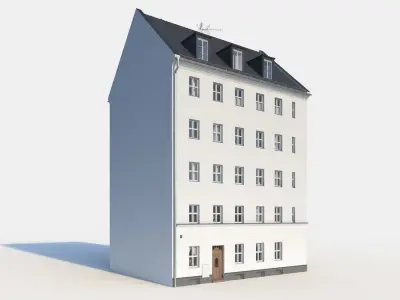 Residential City Building - Row - 02 - Clean Facade 3D model