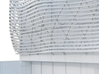 Futuristic building  4 3D model