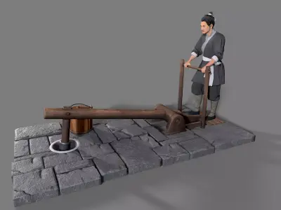 farmer avatar Low-poly 3D model