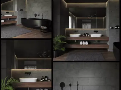 Bathroom Scene 3D model 3