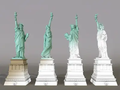 Low poly Statue of Liberty Low-poly 3D model
