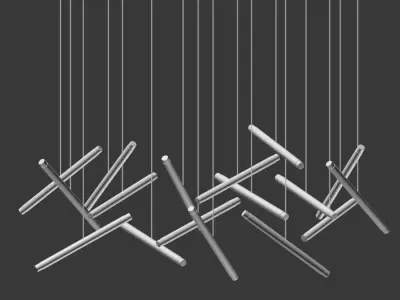 Dutti led chandelier 3D model purchase