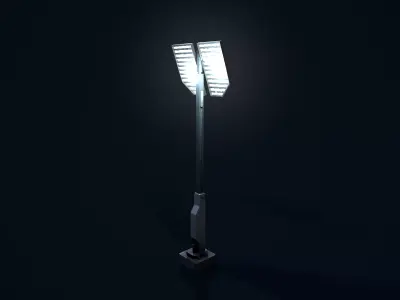 Sci Fi Street Light 6 Low-poly 3D model