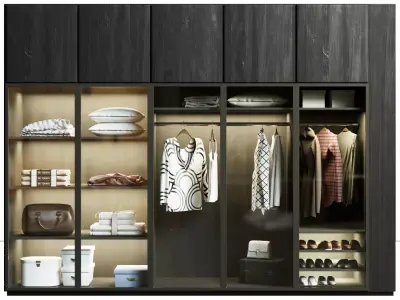 Modern wardrobe 20 3D model