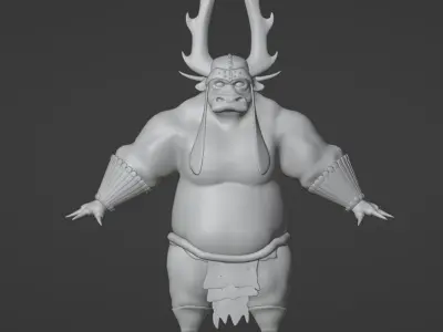 kai from kung fu panda character 3D model