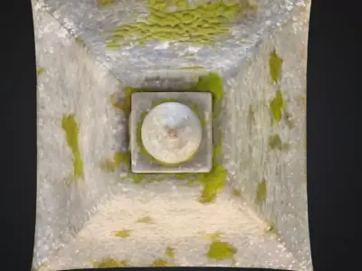 Realistic Japanese Stone Lantern Toro 3D Model 3D model