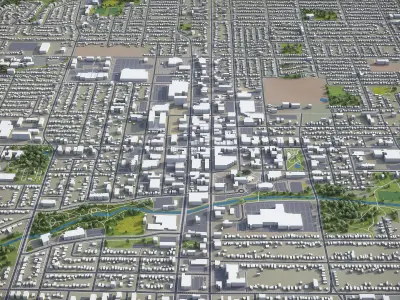 Oshawa Low-poly 3D model