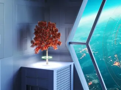 Sci-fi Interior Space View 3D model