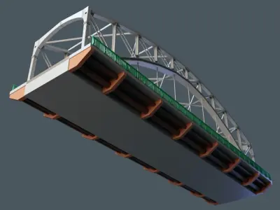Bridge Muxranski LP Low-poly 3D model