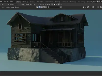 Old village-ish House Low-poly 3D model