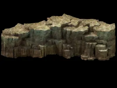 Snow White - Cliffs 02 3D model