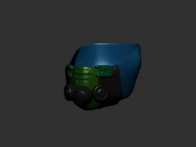 helmet high poly sculpt 3d printable  3D model 71