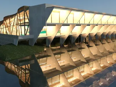 villa senior Low-poly 3D model