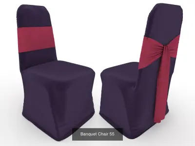 Collection Banquet Chair 19 3D Model Pack