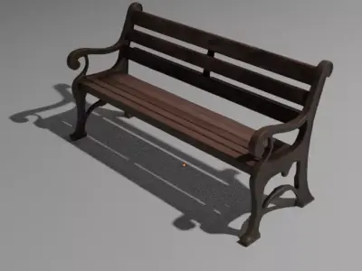 Park Vintage Street Bench  3D model