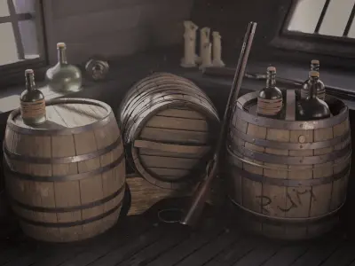 Pirate Cabin 3D Environment 3D model