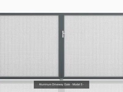 Aluminum Fence Model 5 3D Model Pack