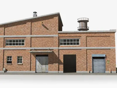 Factory xx10 Low-poly 3D model