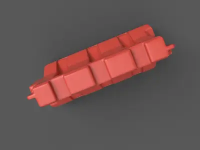 Plastic Barrier Modular Game Ready Low-poly 3D model