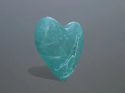 Broken Heart 7 Low-poly 3D model