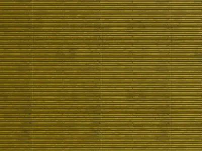 Golden Metal Corrugated PBR Seamless Texture