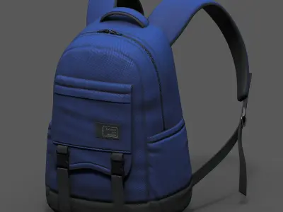 Backpack Camping bag baggage  Low-poly 3D model
