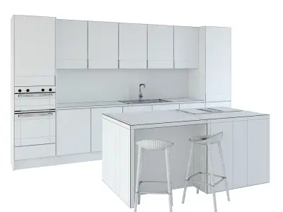 Modern kitchen 001 3D model