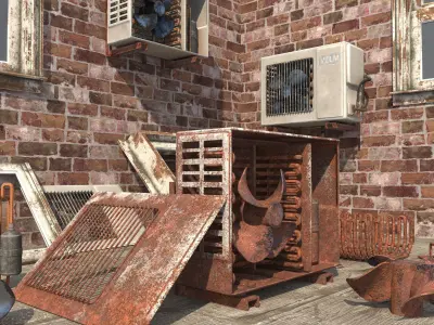 Air Conditioning Low-poly 3D model