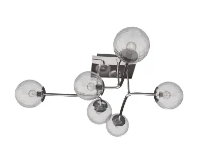 Wunberlight modern wall light with five glass balls 3D model
