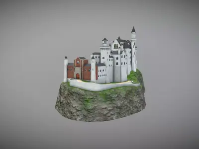 Neuschwanstein Castle Low-poly 3D model