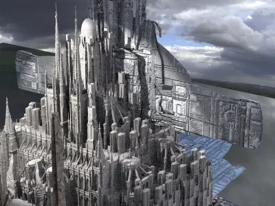 New Babylon City Fallen Angels Kitbash 3D model