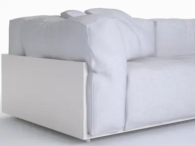 Modern long sofa 3D model