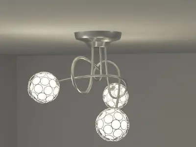 Globes Ceiling Light Free 3D model