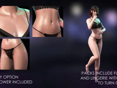 Streetwear Girl 2-11 - School Wear Girls Pack Game-Ready Low-poly 3D model