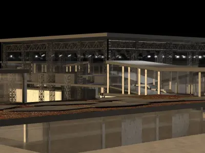 Ballet school project - studies project Free 3D model