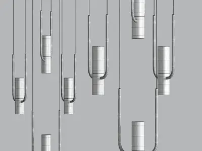 Storm Ceiling Light Suspension 3D model