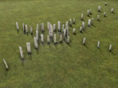 Callanish Stones Low-poly 3D model