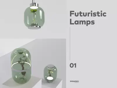 Futuristic Lamp 01 3D model