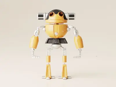 Robot V24 Low-poly 3D model