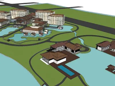 vacation spot-Resort-Fashion Leisure Hotel-0119 3D model